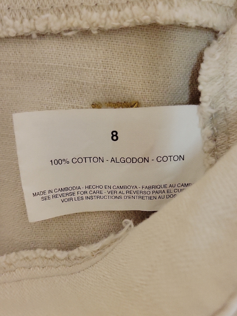 Gloria Cream Casual A-Line Skirt with Conch Belt Tassel Tie Sz 8. New Festival - Picture 4 of 5